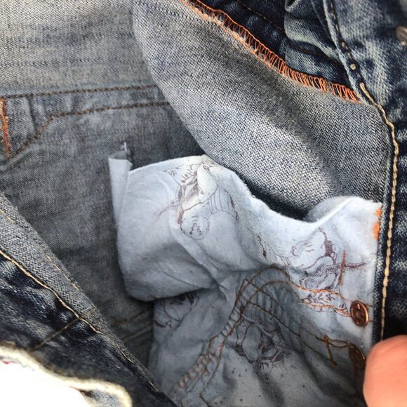 Brand New Vintage True Religion Embroidered Jeans Size 36 JOEY Blue - Picture 8 of 13